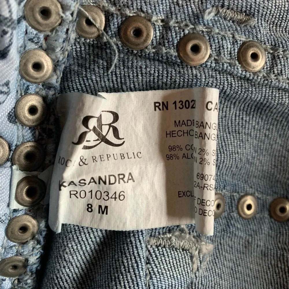 Rock & Republic studded jeans Sz 8M - Picture 6 of 6